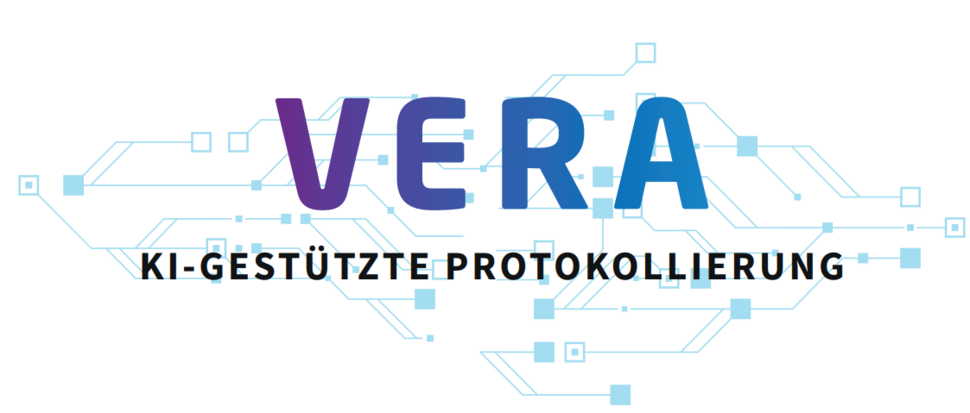Schriftzug mit Netzstruktur im Hintergrund