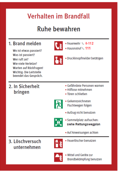 Verhalten im Brandfall